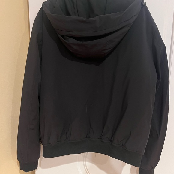 Zara Men light rain jacket hooded with zipper black size M - Picture 3 of 4